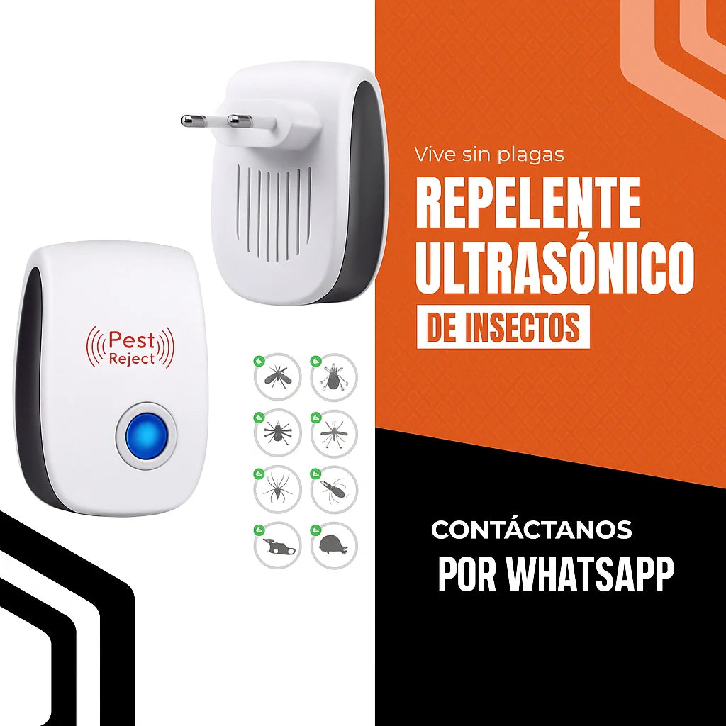 REPELENTE ULTRASÓNICO DE INSECTOS 3 x 1