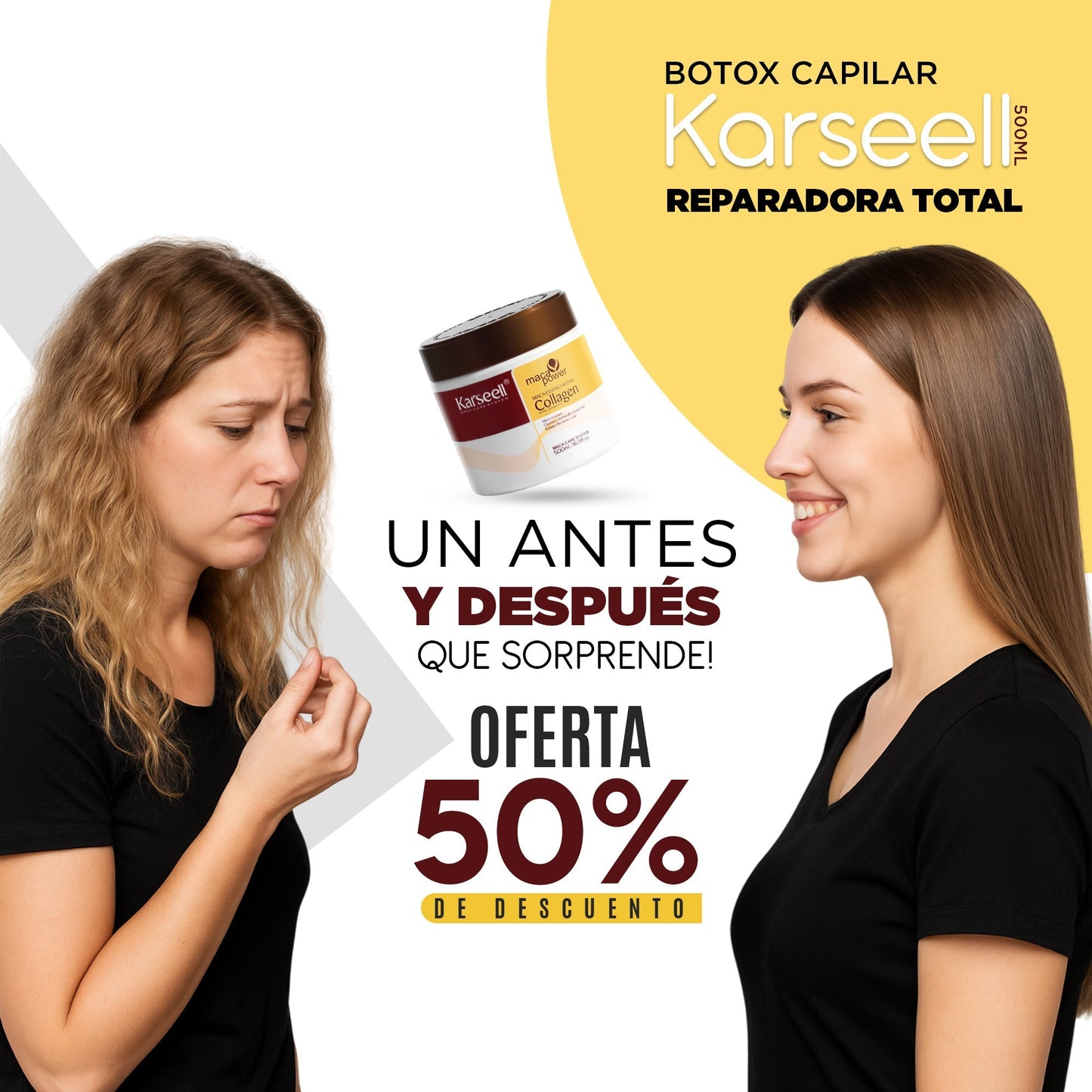 Botox Capilar Karseell 500 ML Reparación Total