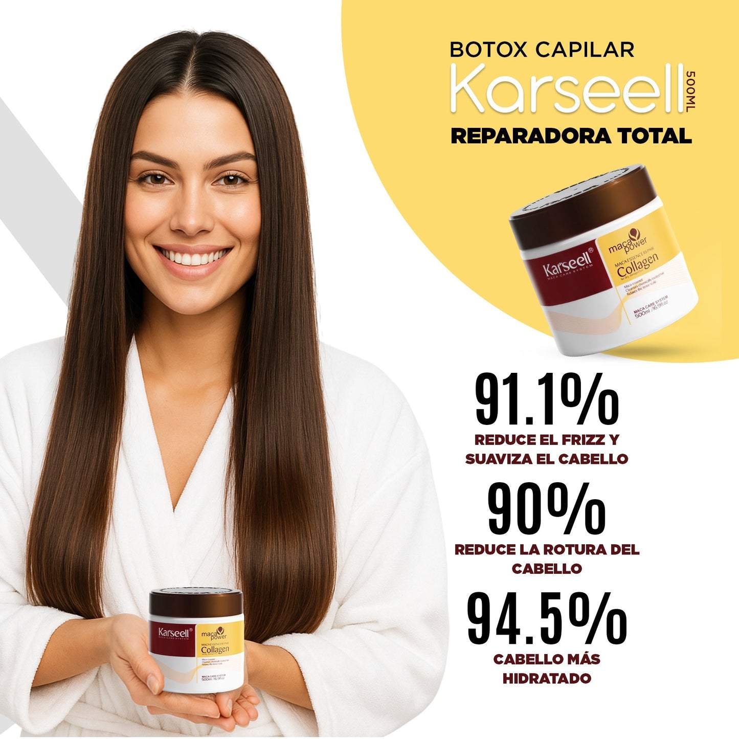 Botox Capilar Karseell 500 ML Reparación Total