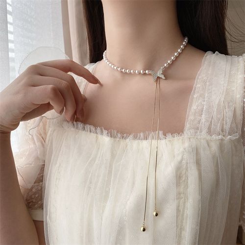 COLLAR PERLA MARIPOSA