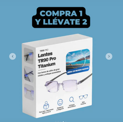 LENTES INTELIGENTES TR90 TITANIUM PRO 2X1 MULTIFOCALES-FOTOCROMÁTICOS – PAGUE 1 Y LLEVE 2 !