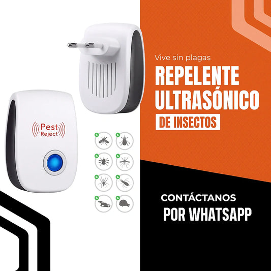 REPELENTE ULTRASÓNICO DE INSECTOS 3 x 1