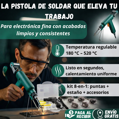 Soldador Eléctrico 80W de Alta Eficiencia + Kit De Reparación
