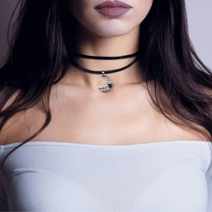 COLLAR SOL Y LUNA "EL AMULETO DEL OLIMPO" 2x1