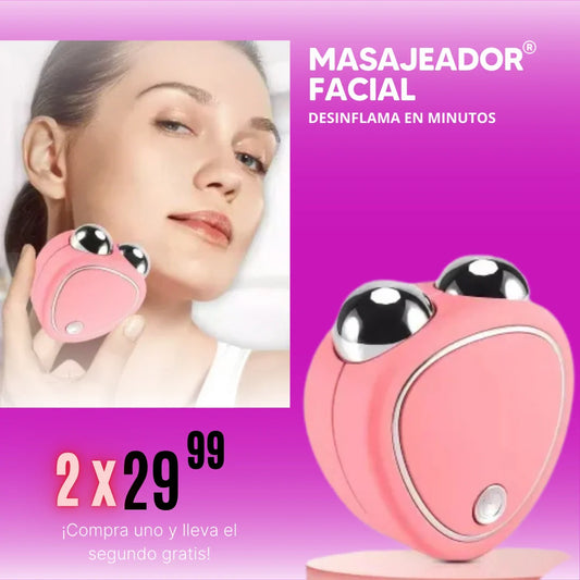 Masajeador facial con microcorriente