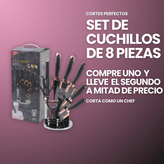 SET DE CUCHILLOS 8 PIEZAS