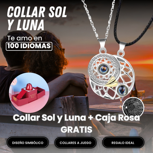 COLLAR SOL Y LUNA 50% OFF GRATIS ESTUCHE PREMIUM