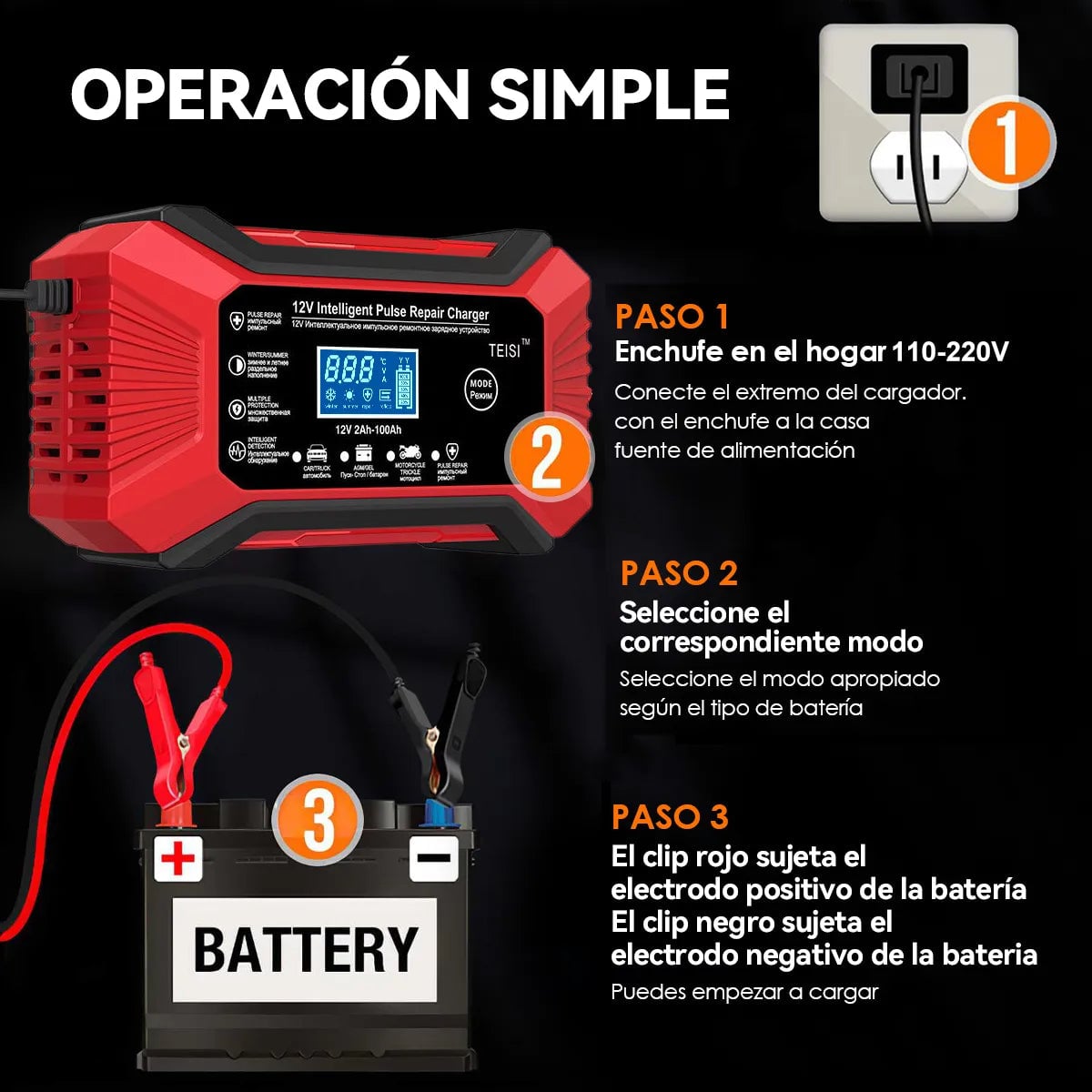 Cargador de Baterias - NUNCA MÁS TE QUEDES VARADO: ARRANCA TU AUTO EN SEGUNDOS