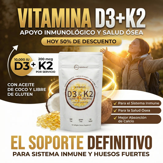 VITAMINA D3 + 200mcg DE VITAMINA K2